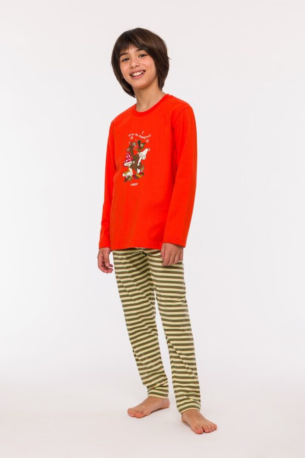 Woody Orange Broek Streep