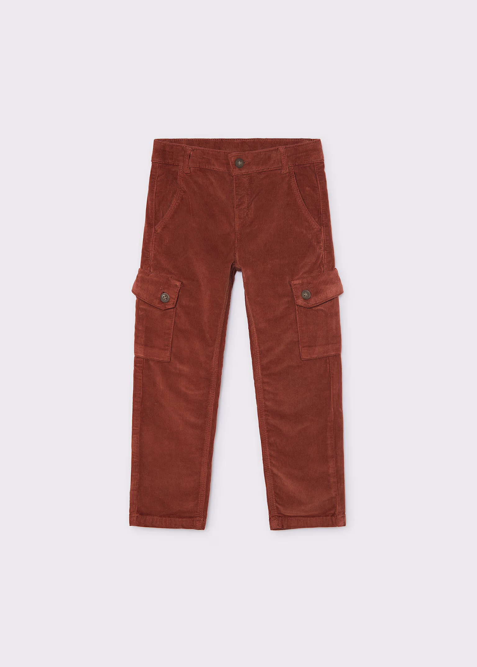 Boys Corduroy Cargo Trousers Tile XL 4