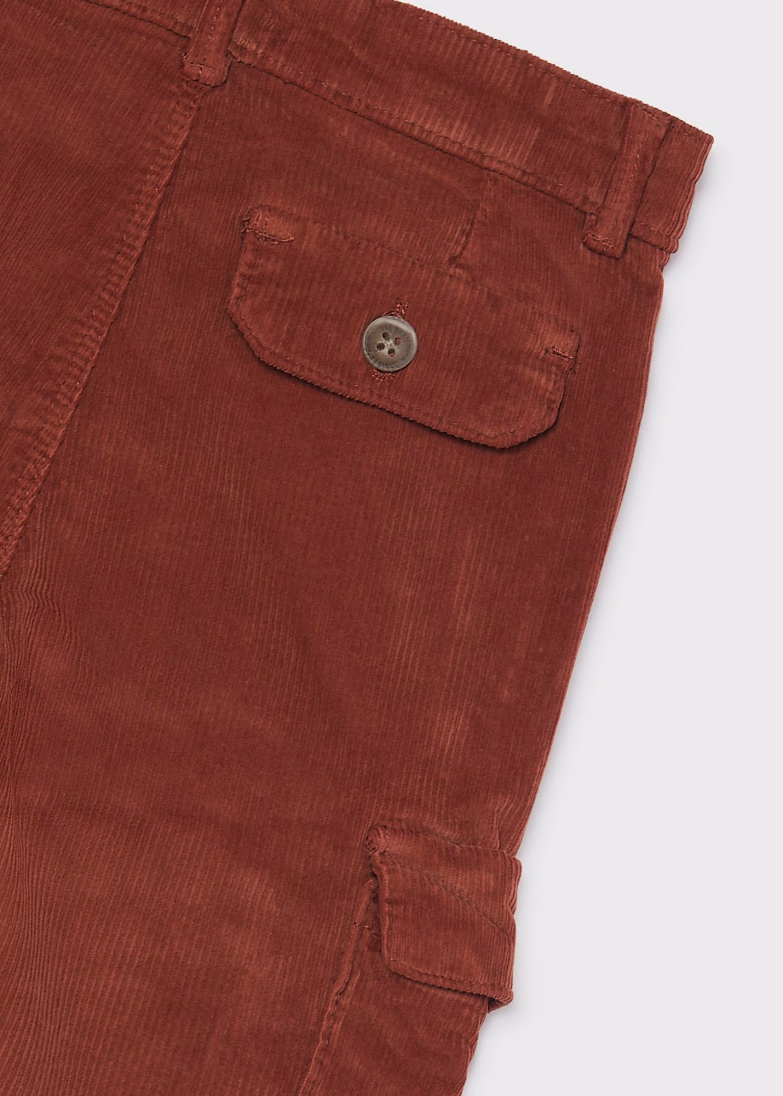 Boys Corduroy Cargo Trousers Tile XL 6