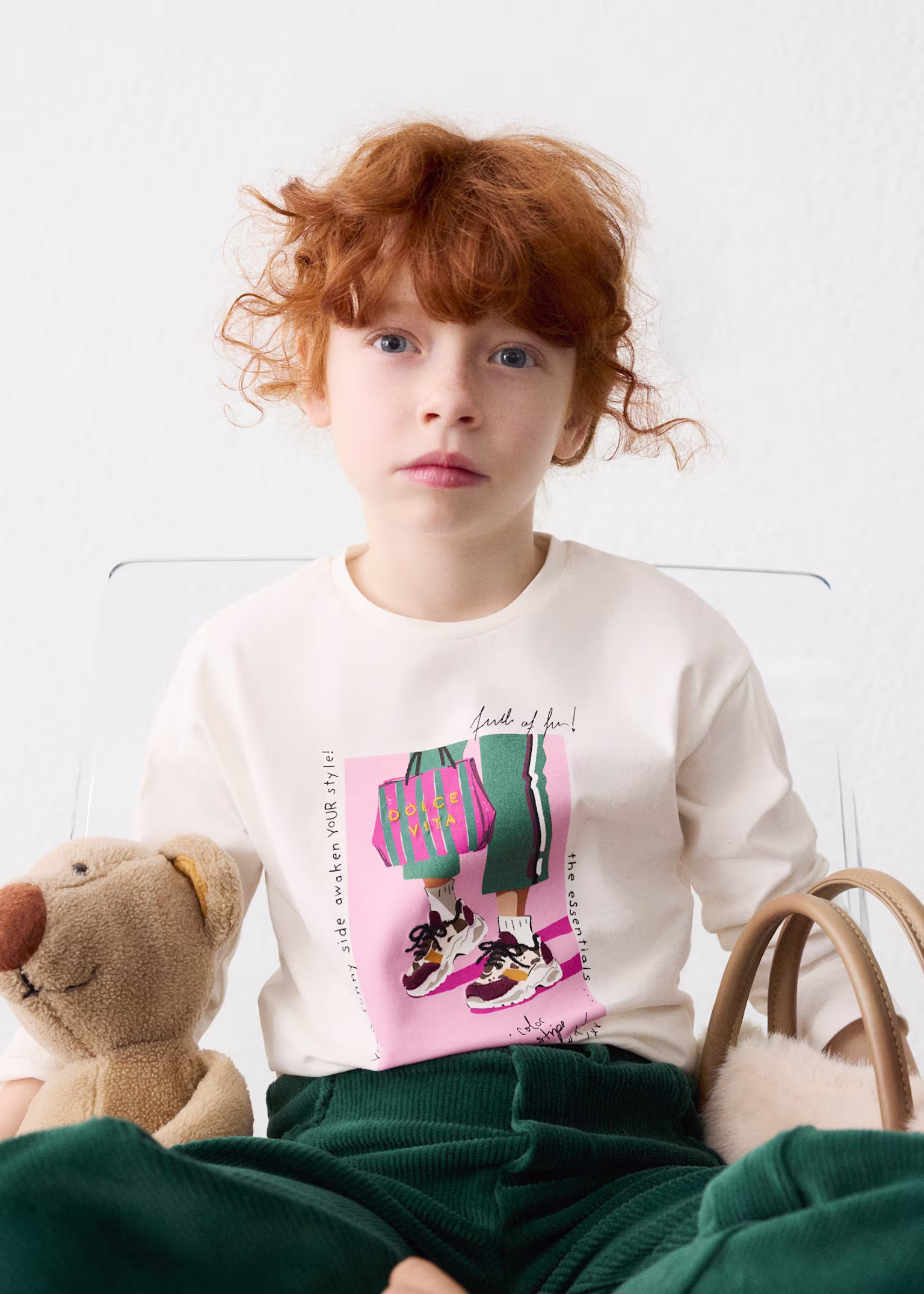 Girl Screen Print T Shirt Off White Bottle XL 1