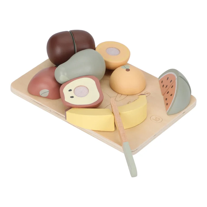 0029897 Houten Snijfruit Met Klittenband Verbinding