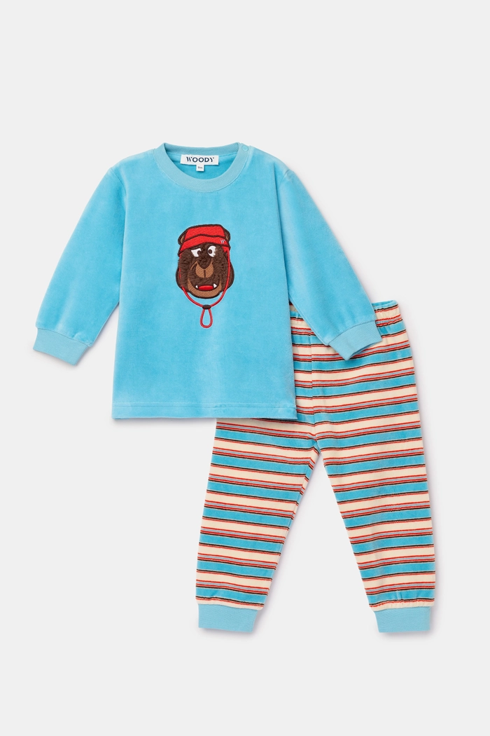 Https Woodyworld.com Media Catalog Product T S TS1783417562TS 262 10 PLC V 824 Babies Blauwe Pyjama Van Velours 1 6697
